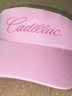 Vintage Cadillac Pink Sun Visor – K-Brand Golf/Tennis Hat – RN 108081